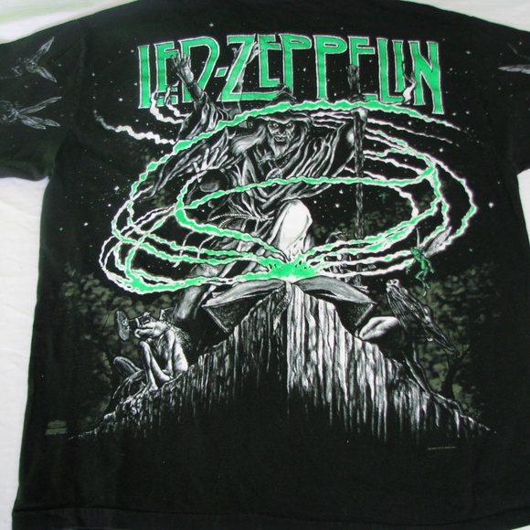 🔥💯🔥 Deadstock Vintage Led Zeppelin Wizard Tee - Picture 3 of 6